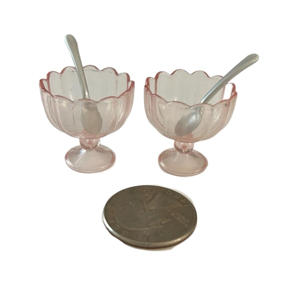 MGA Miniverse Pair of Sundae Dessert Cups New Pink